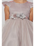 Cinderella Couture Big Girls Mauve Glitter Hi-Low Junior Bridesmaid Dress 8-12 - SophiasStyle.com